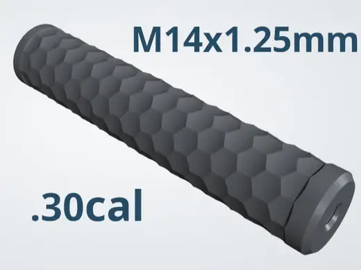 High Power Moderator Hexagon .30 (M14x1.25mm)
