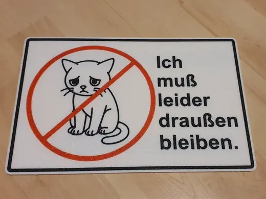 Verbotsschild Katzen