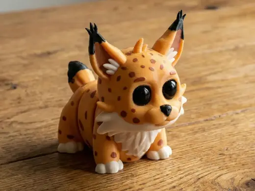 Cute Flexi Lynx – Articulated Animal 3D Print