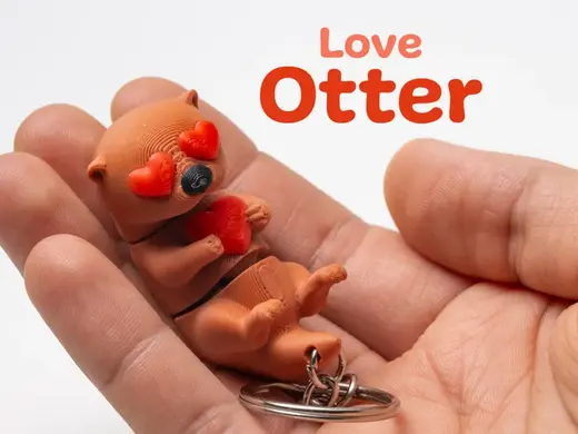 San Valentine's Otter - Articulated & Keychain