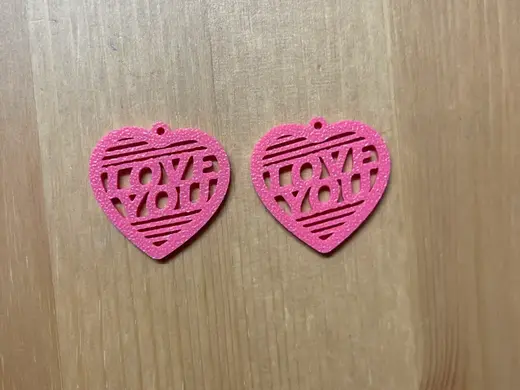 Love you Heart Earrings