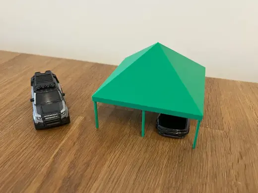 XL pavilion tent 1/64 scale car diorama garage