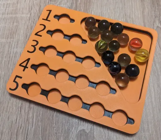 Montessori numbers marbles