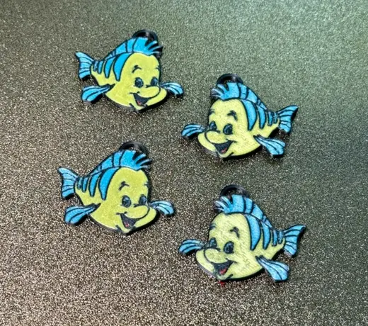 Little Mermaid's Flounder earrings