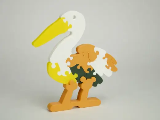 Pelican 3D Puzzle - Fun Colourful Desk Decor