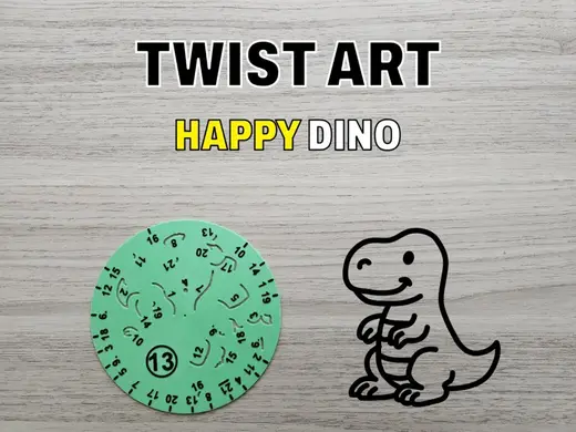 Twist Art 13 Dino - Rotary Drawing Stencil