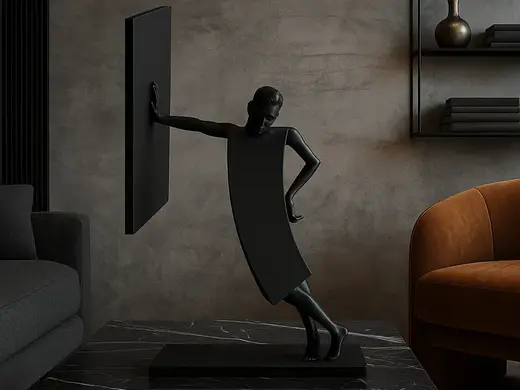 Framed Balance Sculpture — Modern Abstract Decor