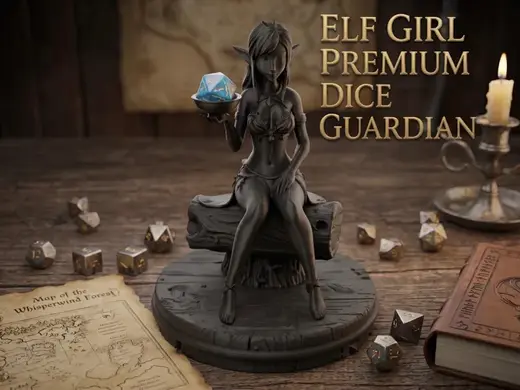 Elf Girl Premium Dice Guardian