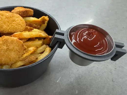 Stainless Steel Condiment Cup Bowl Attachment