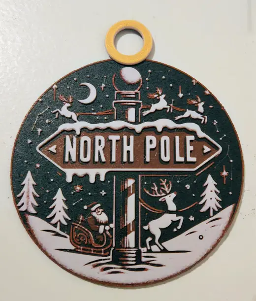 Santa @ The North Pole Ornament
