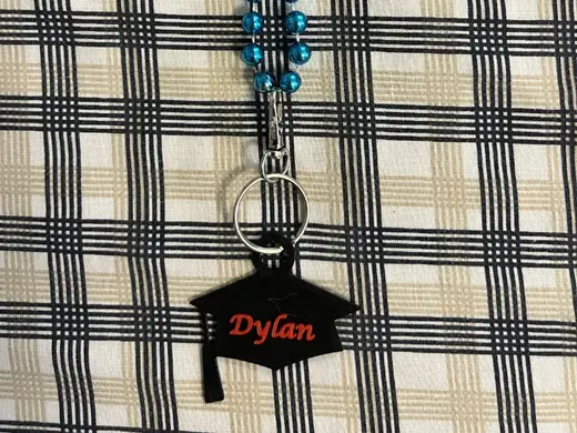 GRADUATION CAP DECORATION(NO AMS) CUSTOM NAME
