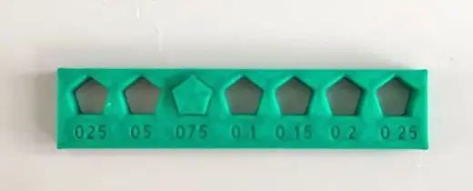 Tolerance test 0.025-0.25