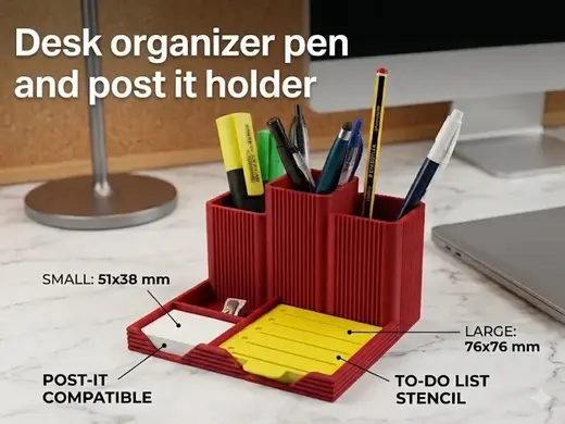Desk Organizer Pen and Post-It Holder