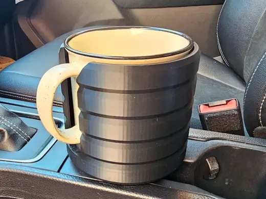 Car Cup Holder Adapter w/ Twist Lock Storage