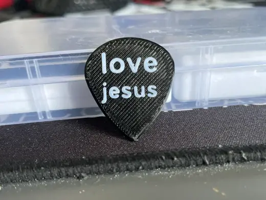 jesus love guitar pick