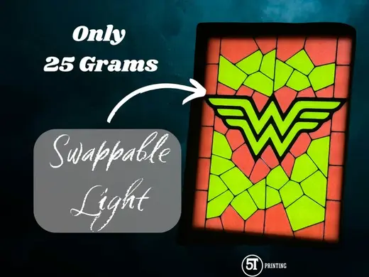 Wonder Woman light (swappable glass)