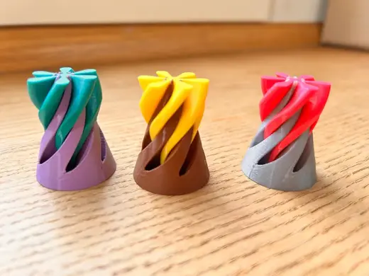 Fidget Spiral Twist Tower – Easy Dual Color Print