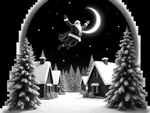 Jumping Santa Christas Ornament