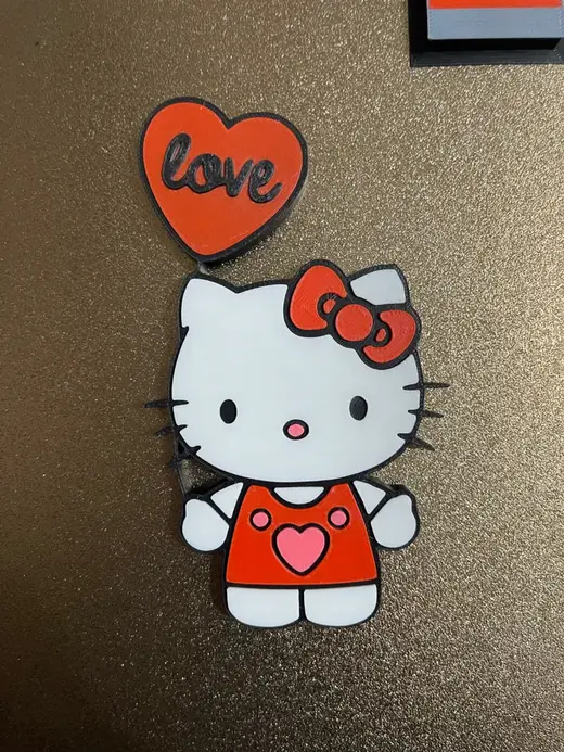 Hello kitty with balloon (magnet)