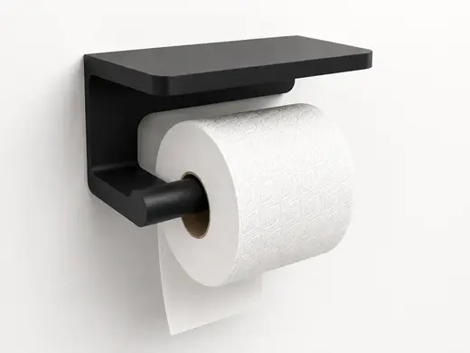 Wall-Mounted Toilet Paper Holder with Phone Shelf