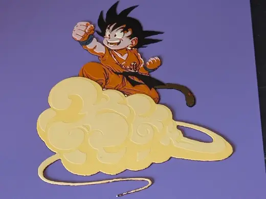 Kid Goku Flying on Nimbus