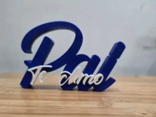 "Pai, Te Amo" Decoração 3D para Presente