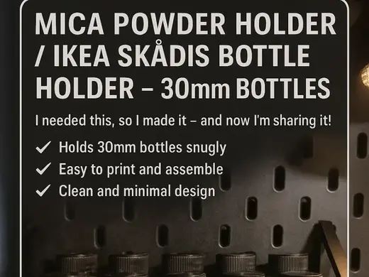 Mica Powder Holder – IKEA Skådis Compatible
