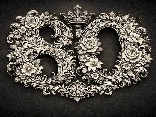 floral 80 Baroque style