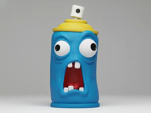 Shocked Graffiti Spray Can