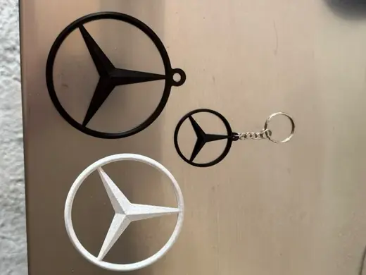 Mercedes Logo full combo ,KeyChain ,Necklace, Logo