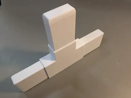 40x20x1.5 rectangular Aluminium Tube T joint