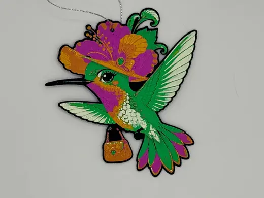 Fancy Hummingbird Wall Art and Ornament Hueforge