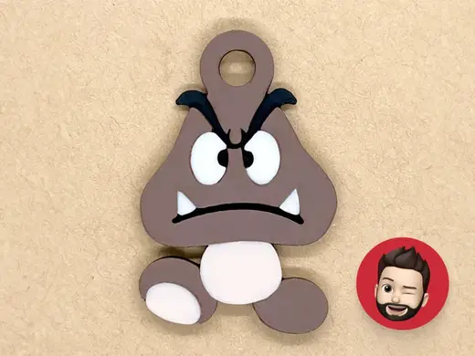 Mario Goomba keychain