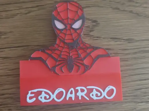 Edoardo Spiderman Custom Desktop Nameplate / Sign
