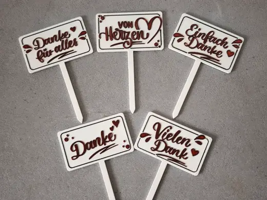 Stecker / Caketopper Danke