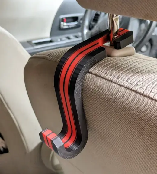 Seat Slinger with Racing Stripes Car Bag Hook