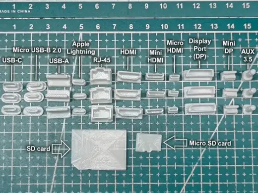 13 Port covers, 3 sizes. USBs,Video,Audio,Ethernet