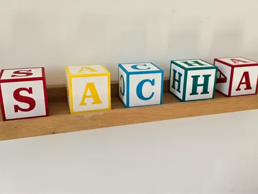 Multicolor Alphabet Cubes – Toy Story Style