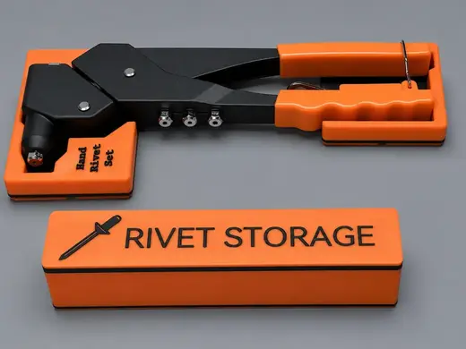 Hand Rivet Set Gridfinity Holder