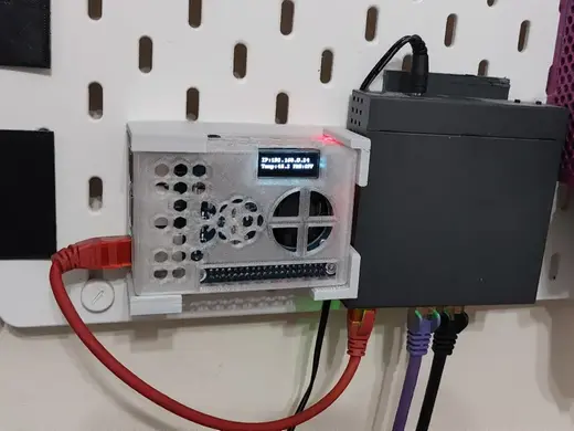PI 4 & Waveshare PoE Hat Skadis case mount