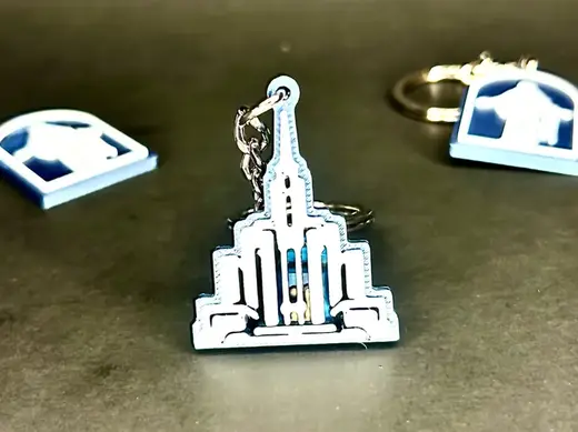 LDS Temple Keychain - Oquirrh mountain based