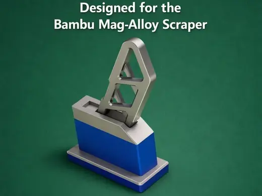 Bench‑top base for the Bambu Mag‑Alloy scraper