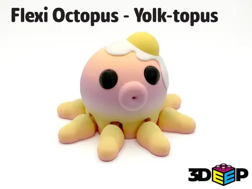 Flexi Kawaii Octopus - Yolk-Topus - No Support