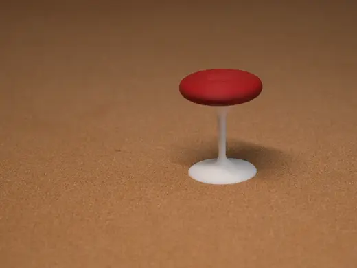 1:12比例玩偶用郁金香椅(圆凳)Tulip Side Chair