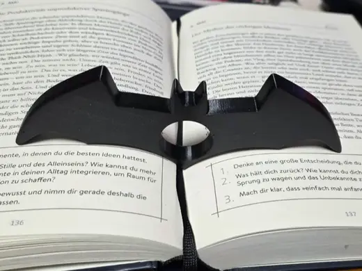 Buchseitenhalter Fledermaus/ Bookpage holder