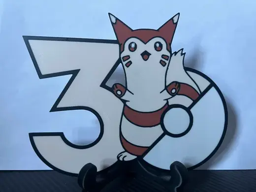 Pokémon 30th Anniversary Furret Display