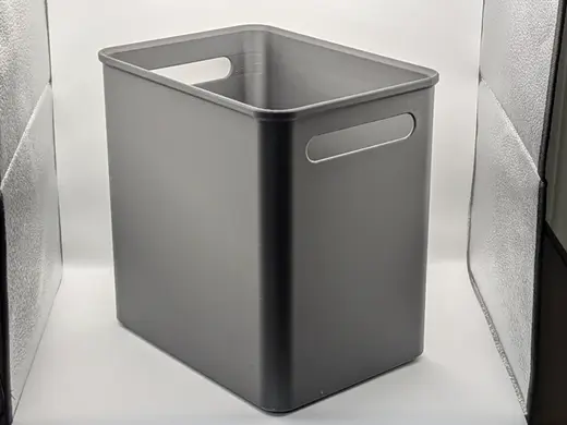 Trash Bin With Handles - Rectangular, Simple
