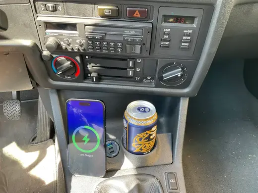 BMW E30 cup holder magsafe charger for ashtray