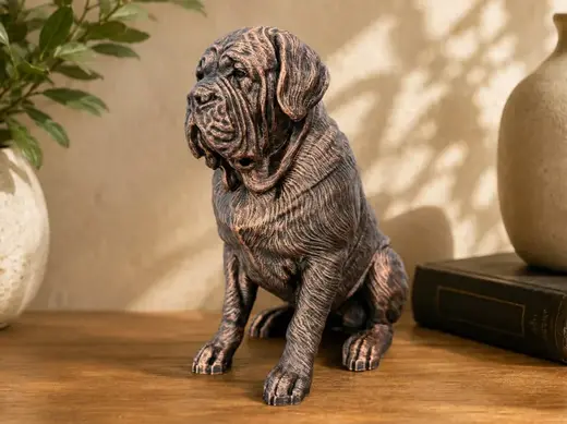 Mastiff Sitting Dog Figurine