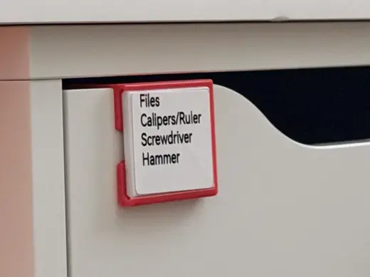 Label clip for IKEA ALEX Drawers 40x30mm/40x15mm